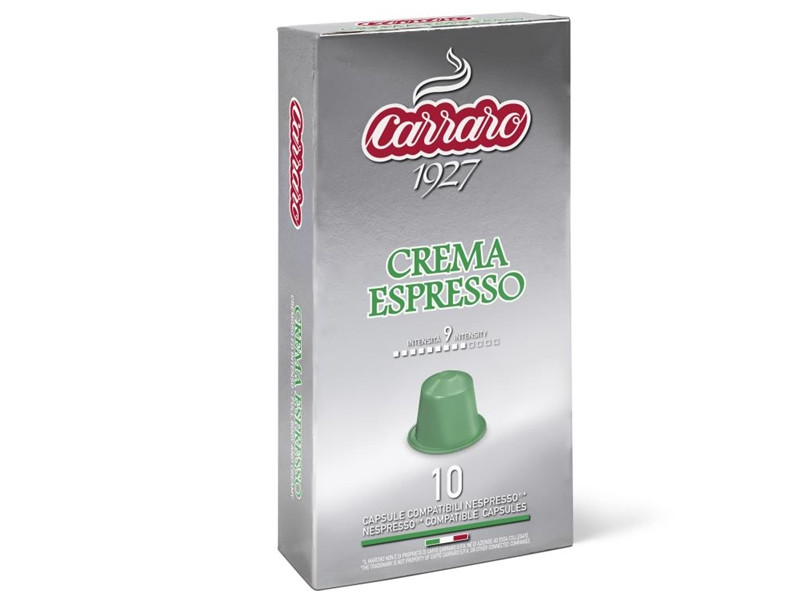 Капсулы для кофемашин Carraro Crema Espresso 10шт стандарта Nespresso капсулы для кофемашин carraro puro arabica 16шт стандарта dolce gusto