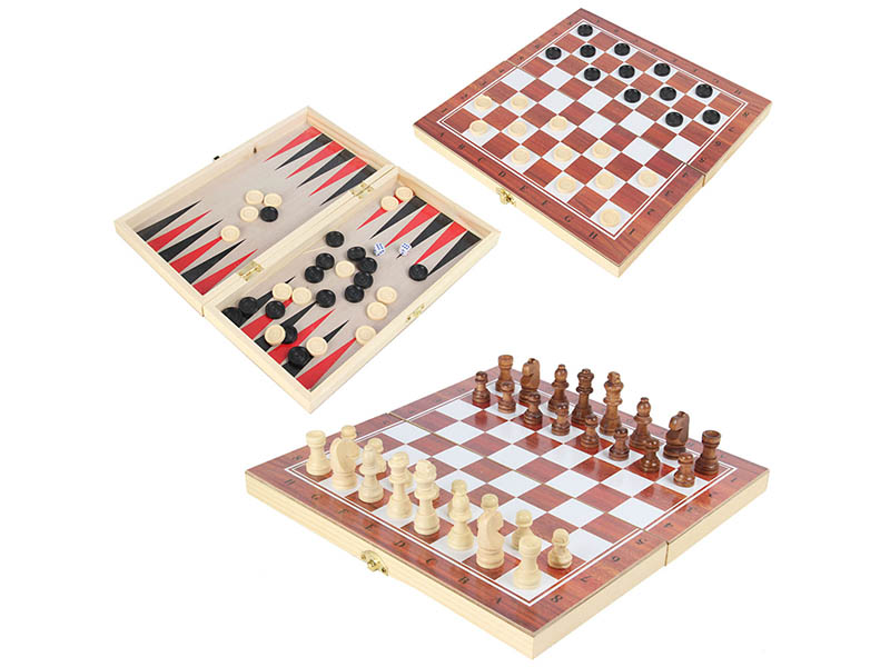 фото Игра Veld-Co 3в1 Шахматы, шашки, нарды 79673