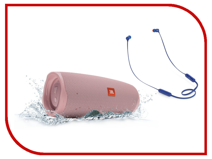 

Колонка JBL Charge 4 Pink + наушники T110BT Blue, Charge 4 + T110BT