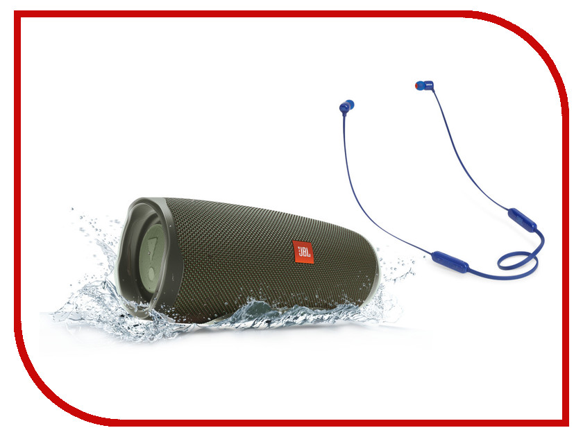 

Колонка JBL Charge 4 Green + наушники T110BT Blue, Charge 4 + T110BT