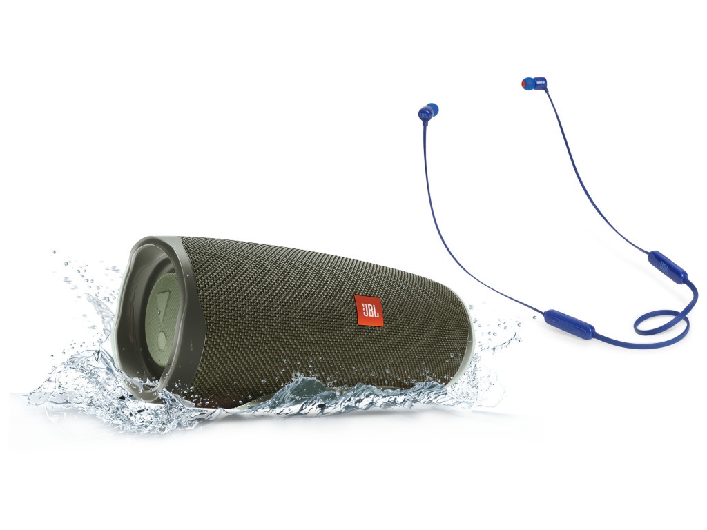 

Колонка JBL Charge 4 Green + наушники T110BT Blue, Charge 4 + T110BT