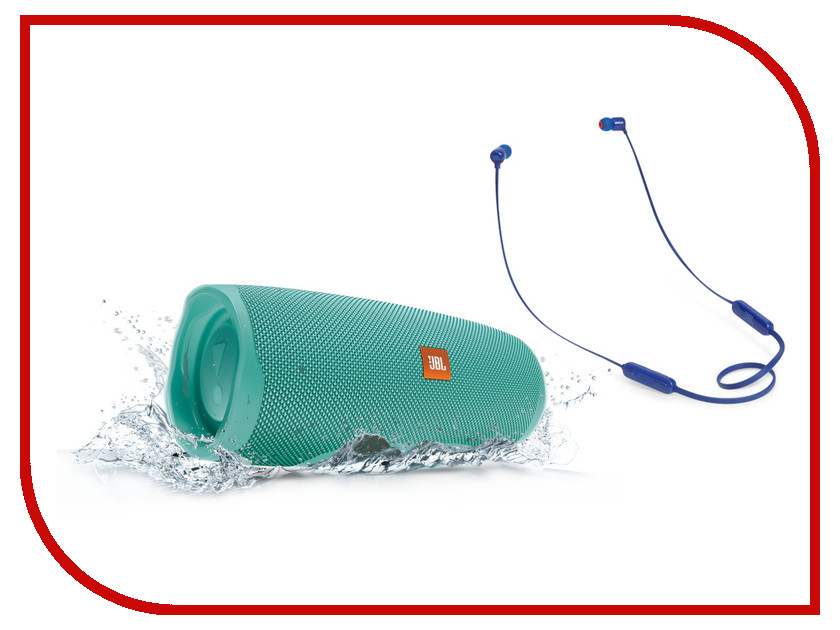 

Колонка JBL Charge 4 Tyrquoise + наушники T110BT Blue, Charge 4 + T110BT