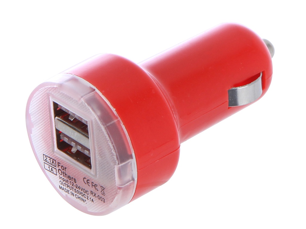 

Зарядное устройство Gurdini OEM 2xUSB для APPLE iPhone / iPad Red 908421, 908421