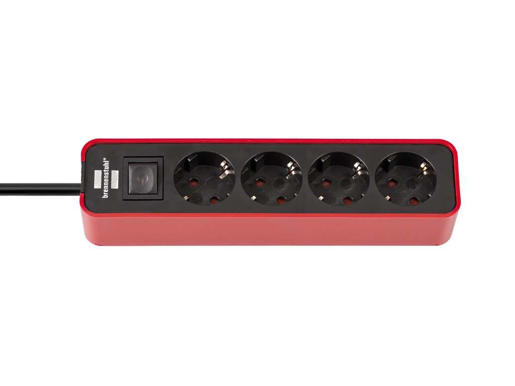 фото Удлинитель Brennenstuhl Ecolor 4 Sockets 1.5m Red-Black 1153240070