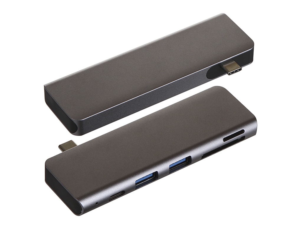 цена Хаб USB Baseus Harmonica 5in1 HUB Adapter Grey CAHUB-K0G