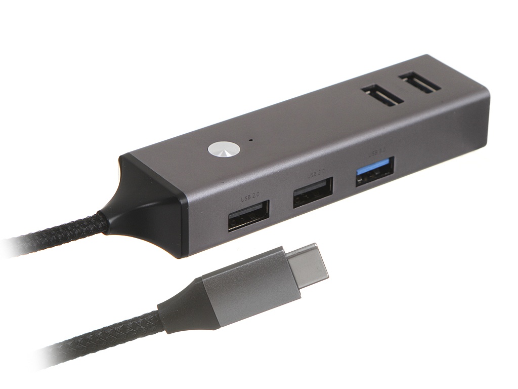 

Хаб USB Baseus Cube Type-C - 3xUSB 3.0/2xUSB 2.0 HUB Adapter Dark Gray CAHUB-D0G, Cube