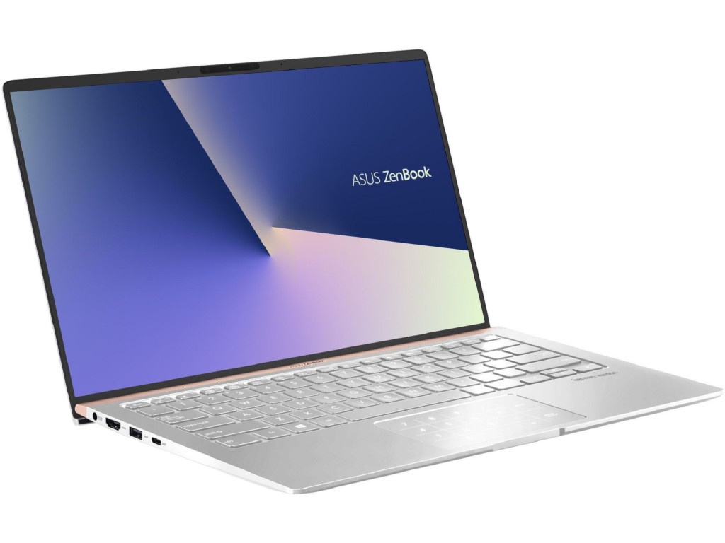 

Ноутбук ASUS Zenbook UX433FN-A5077T 90NB0JQ4-M04640 (Intel Core i5-8265U 1.6GHz/8192Mb/256Gb SSD/No ODD/nVidia GeForce MX150 2048Mb/Wi-Fi/Bluetooth/Cam/14/1920x1080/Windows 10 64-bit), 90NB0JQ4-M04640