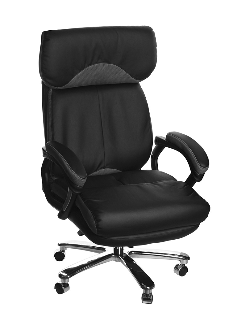 фото Компьютерное кресло tetchair grand искусственная кожа, ткань black-grey 12393