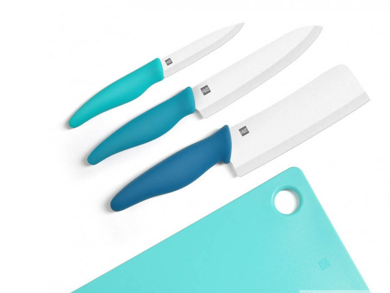   c   Huohou Ceramic Knife Chopping Block Kit