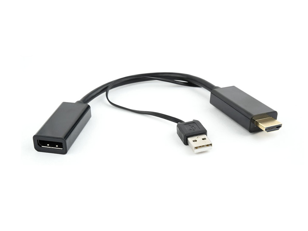 фото Аксессуар Gembird Cablexpert HDMI - DisplayPort HD19M+USBxHD20F Black DSC-HDMI-DP