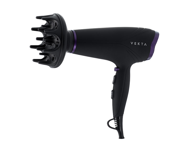 фото Фен VEKTA HDM-2202H Black-Purple