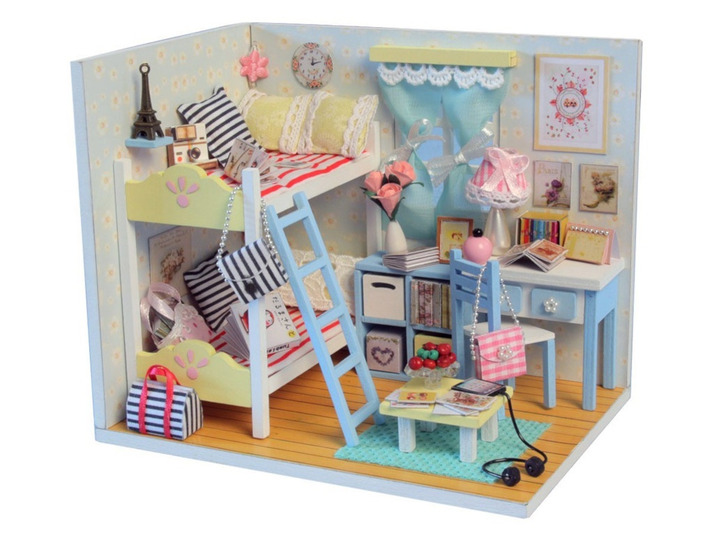 Сборная модель DIY House MiniHouse Комната девчонок D014 аппликации для девчонок