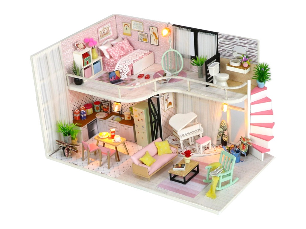 фото Сборная модель DIY House MiniHouse Розовый лофт M035