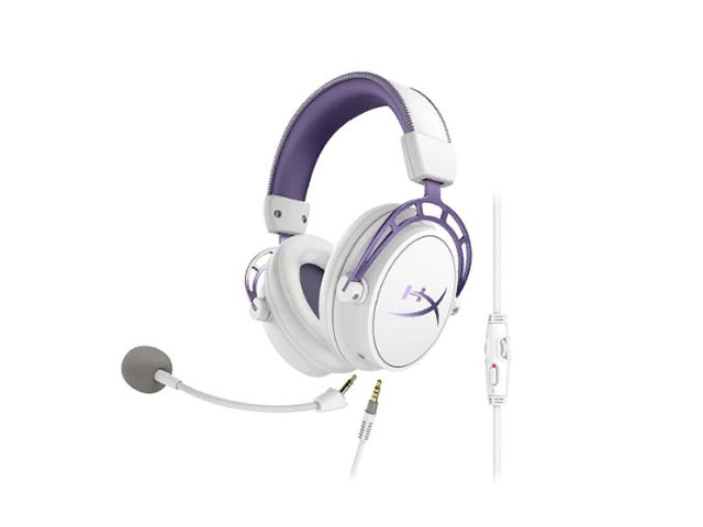 фото Kingston HyperX Cloud Alpha Headset Purple-White HX-HSCA-PL