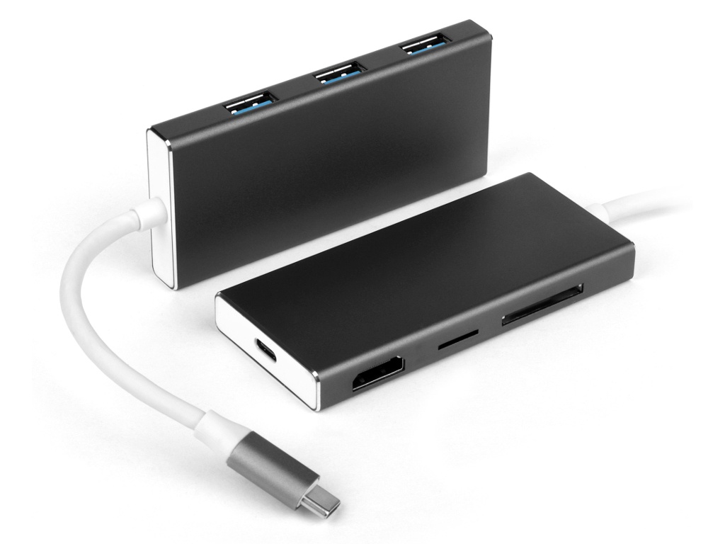 фото Хаб USB iQFuture Hub 7 in 1 Type-C / USB 3.0 / USB-C / HDMI / Micro/SD IQ-C801