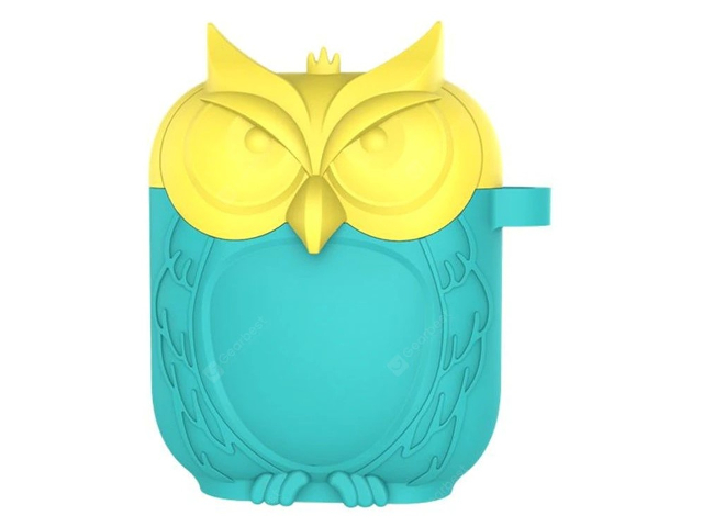 

Чехол Krutoff для AirPods Сова Silicone Mint-Yellow 10872, 10872