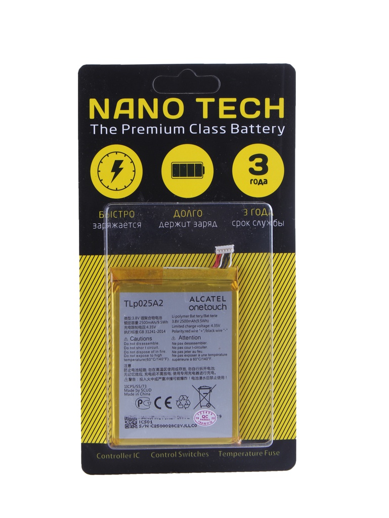 фото Аккумулятор Nano Tech 2500mAh для Alcatel One Touch 8000D Scribe Easy