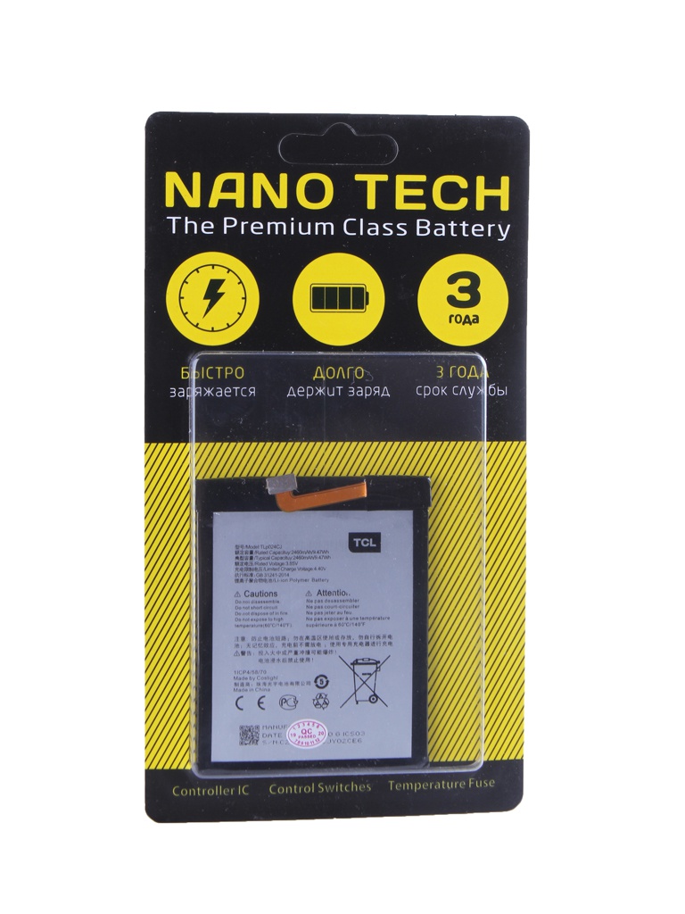 фото Аккумулятор nano tech 2400mah для alcatel one touch shine lite ot-5080u