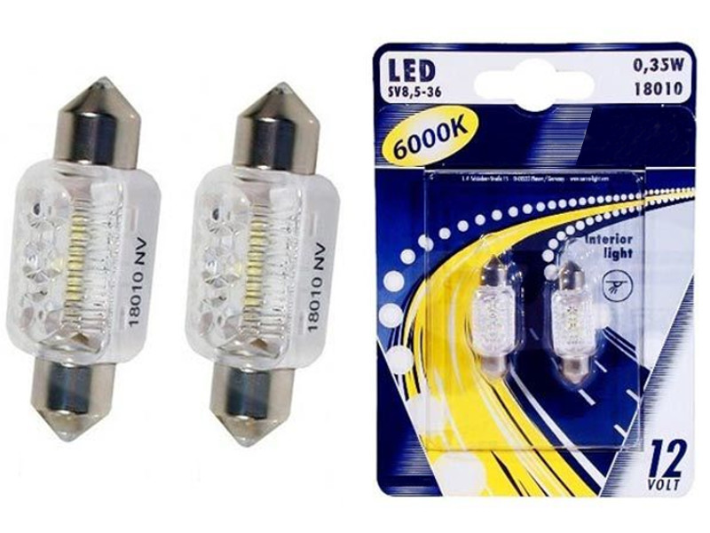 

Лампа NARVA Range Power LED Fest T10.5 12V SV8.5-38/11 (2 штуки) 18010, 18010