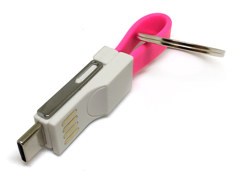 фото Брелок Espada Emagn3i1 USB 2.0 - USB Type-C/MicroUSB/Lightning Pink 44221