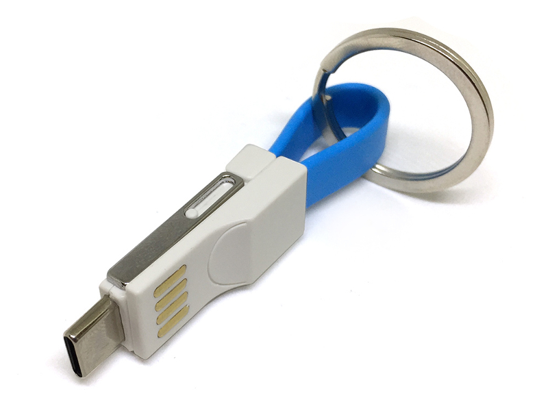 фото Брелок Espada Emagn3i1 USB 2.0 - USB Type-C/MicroUSB/Lightning Light Blue 44219