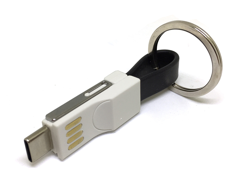 Брелок Espada Emagn3i1 USB 2.0 - USB Type-C/MicroUSB/Lightning Black 44217