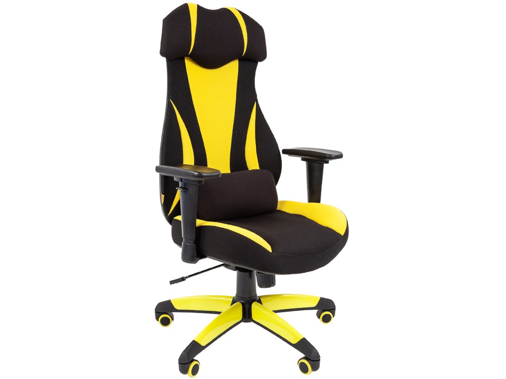 цена Компьютерное кресло Chairman GAME 14 Black-Yellow