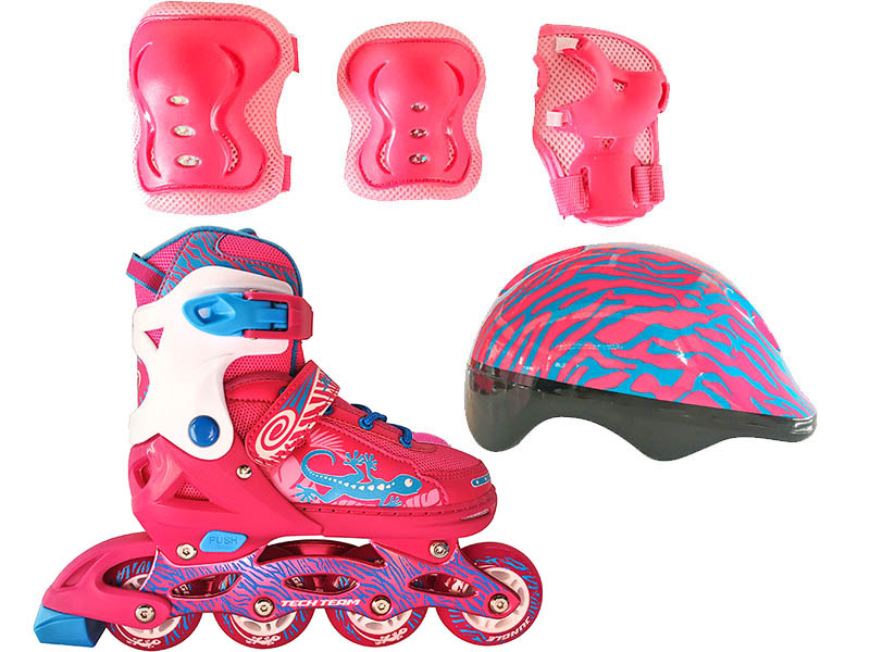 фото Коньки Tech Team Jungle Set р.34-37 Pink