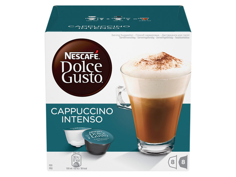 Капсулы Nescafe Cappuccino Intenso 16шт стандарта Dolce Gusto