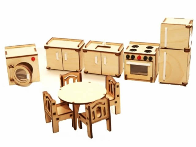 фото Сборная модель хэппидом набор мебели кухня hk-m004