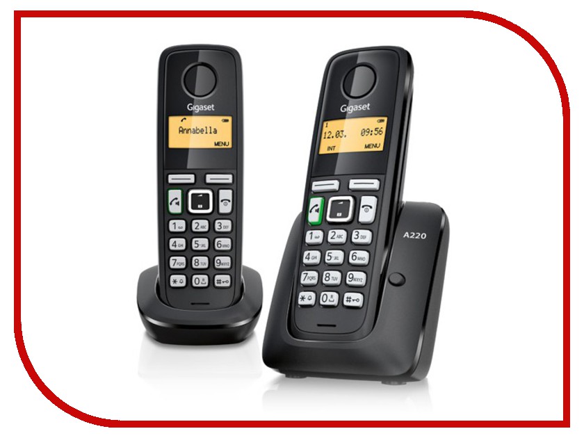 

Радиотелефон Gigaset A220 DUO Black, A220