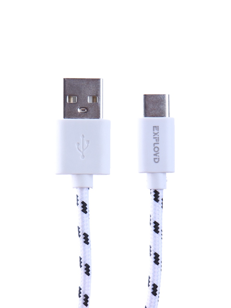 фото Аксессуар Exployd USB - Type-C 1.0m White EX-K-191