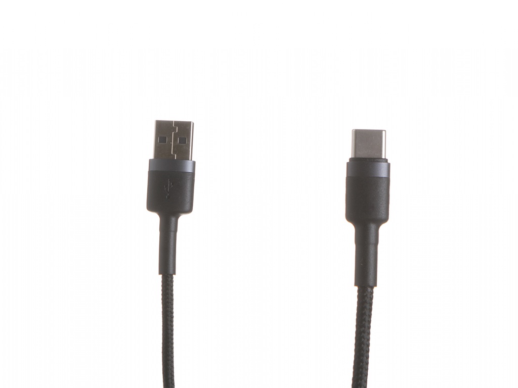 цена Аксессуар Baseus Cafule USB - USB Type-C 3A 1m Gray-Black CATKLF-BG1