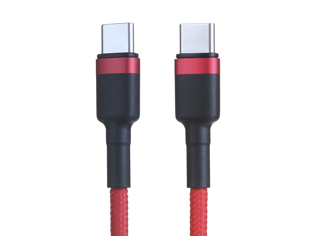 Аксессуар Baseus Cafule USB Type-C PD2.0 60W 1m Red CATKLF-G09 кабель baseus cafule catklf g09 type c pd2 0 60w 20v 3a 1m красный