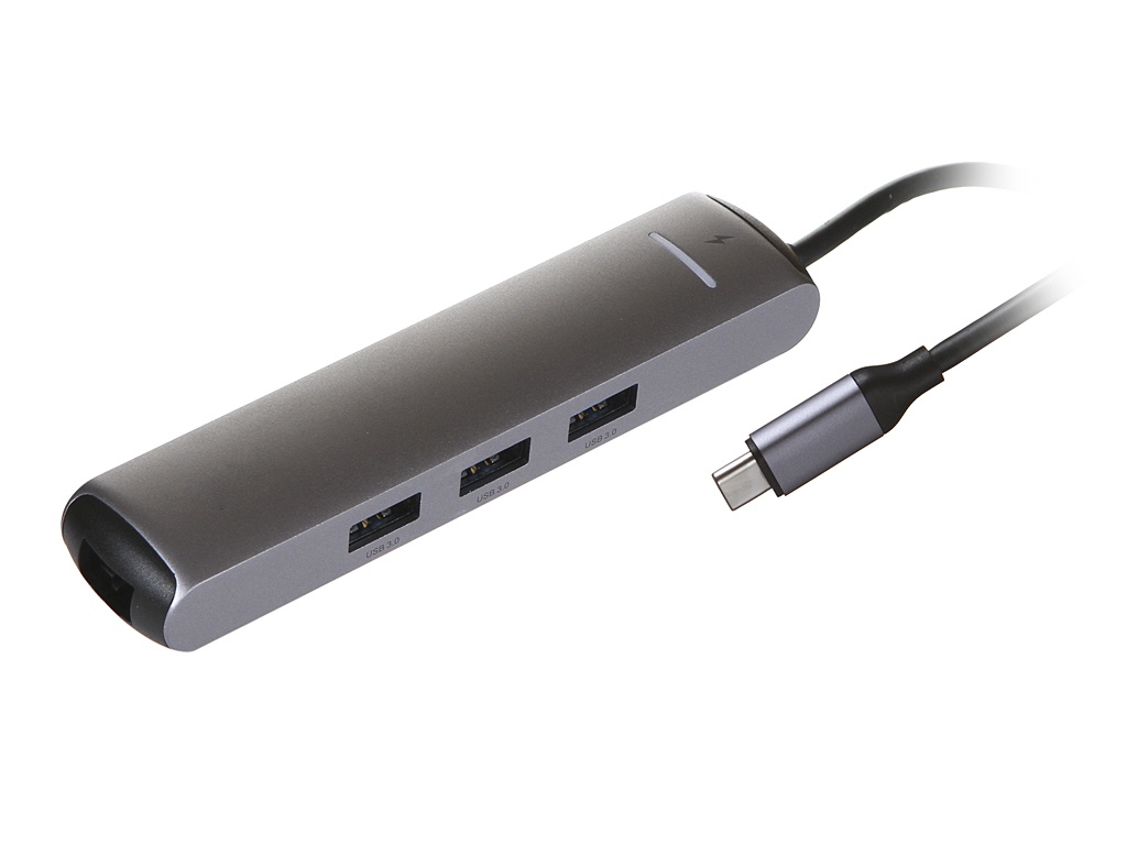 Хаб USB Baseus Grey CAHUB-J0G хаб usb baseus harmonica 5in1 hub adapter grey cahub k0g