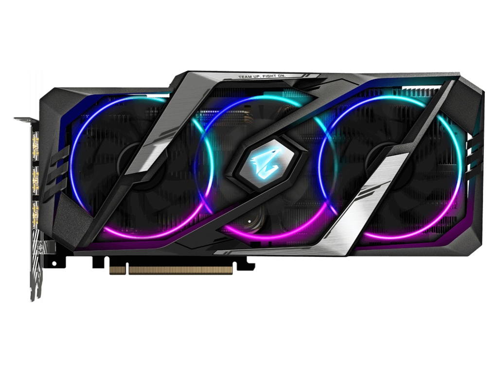 

Видеокарта GigaByte GeForce RTX 2070 Super Aorus 1770Mhz PCI-E 3.0 8192Mb 14000Mhz 256-bit HDMI 3xDP Type-C GV-N207SAORUS-8GC, GV-N207SAORUS-8GC