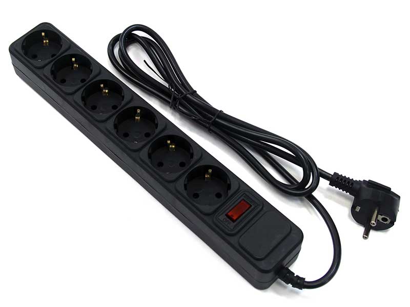 фото Сетевой фильтр 5bites 6 Sockets 3m Black SP6B-130