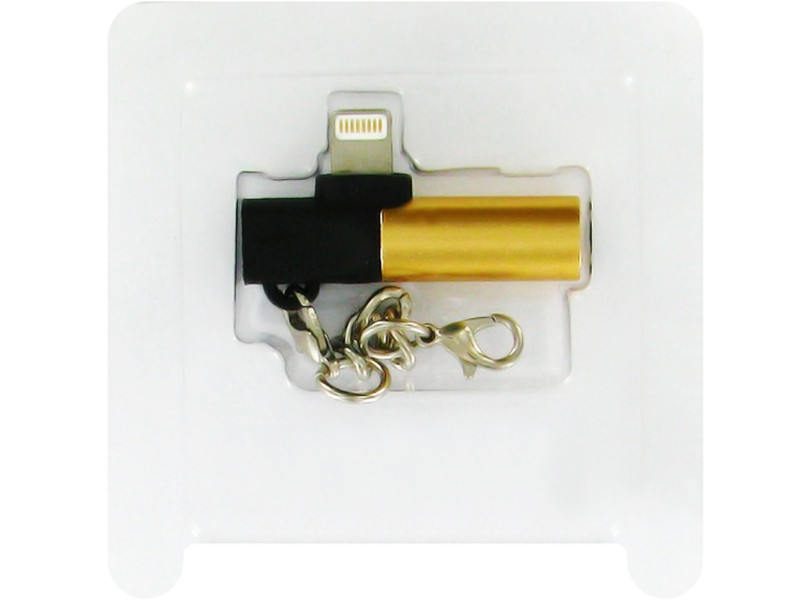 

Аксессуар Krutoff Lightning / Mini Jack 3.5mm + Lightning Gold 15059, 15059