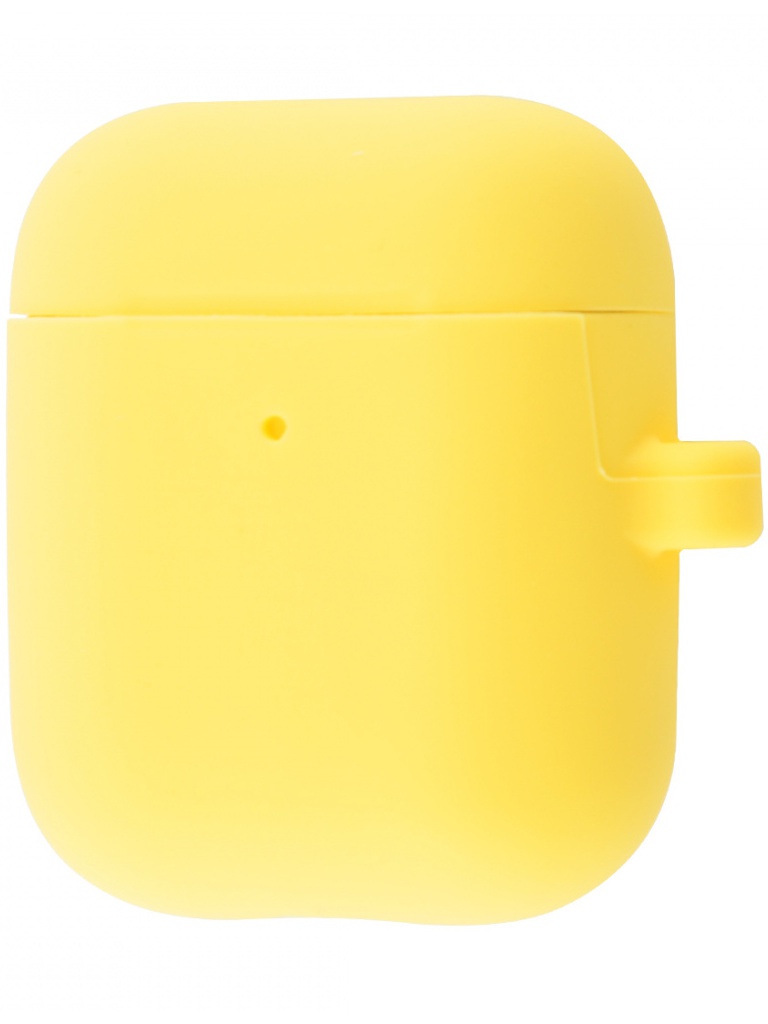 фото Чехол krutoff для airpods 2 hang case с карабином yellow 10882