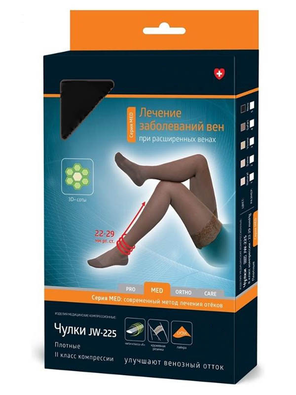 

Чулки компрессионные B.Well Med JW-225 размер 1 II класс компрессии Black 7640156393323, JW-225