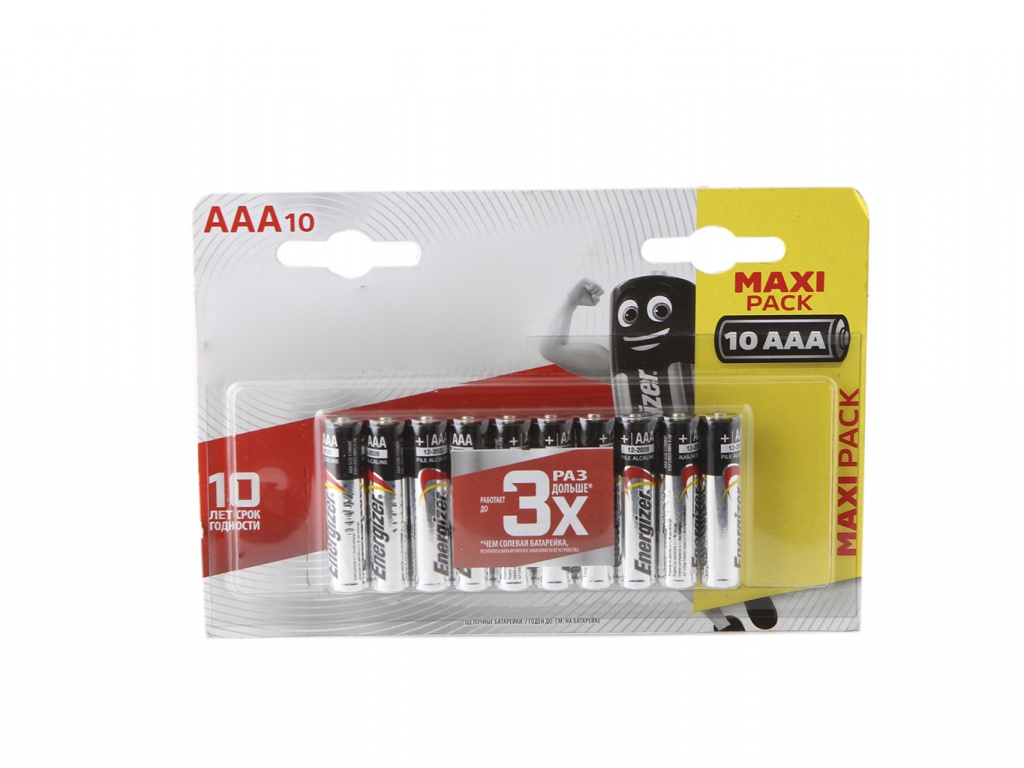 фото Батарейка AAA - Energizer Max LR03 1.5V (10шт) E300352801 / 40518
