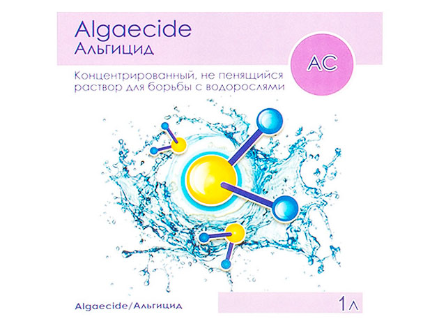 Альгицид непенящийся AquaDoctor 1L AQ15970 непенящийся альгицид от водорослей в бассейне кеназ