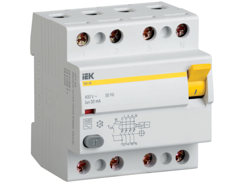 

Дифференциальный автомат IEK 4п 25А/30мА MDV10-4-025-030, MDV10-4-025-030