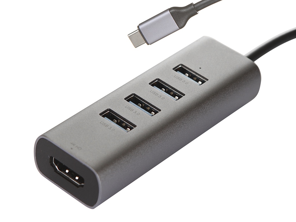 

Baseus Enjoy Series Type-C to USB3.0x4 / HDMI Grey CAHUB-N0G, Enjoy Series