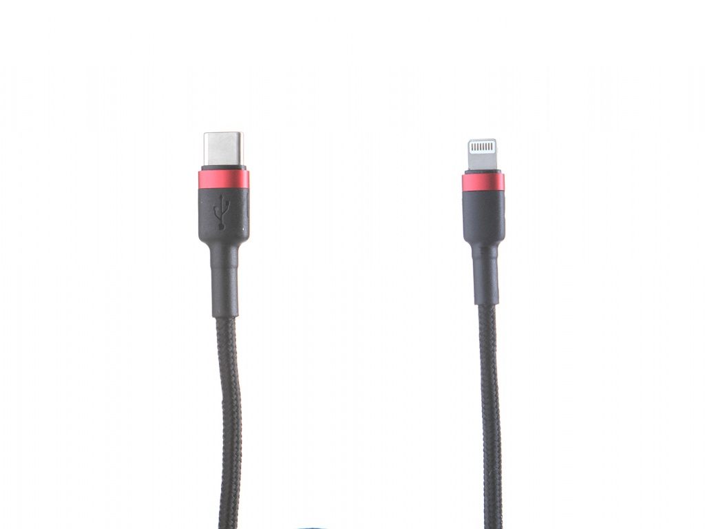 

Аксессуар Baseus Cafule Cable Type-C-Lightning PD 18W 1m Red-Black CATLKLF-91, Cafule Cable