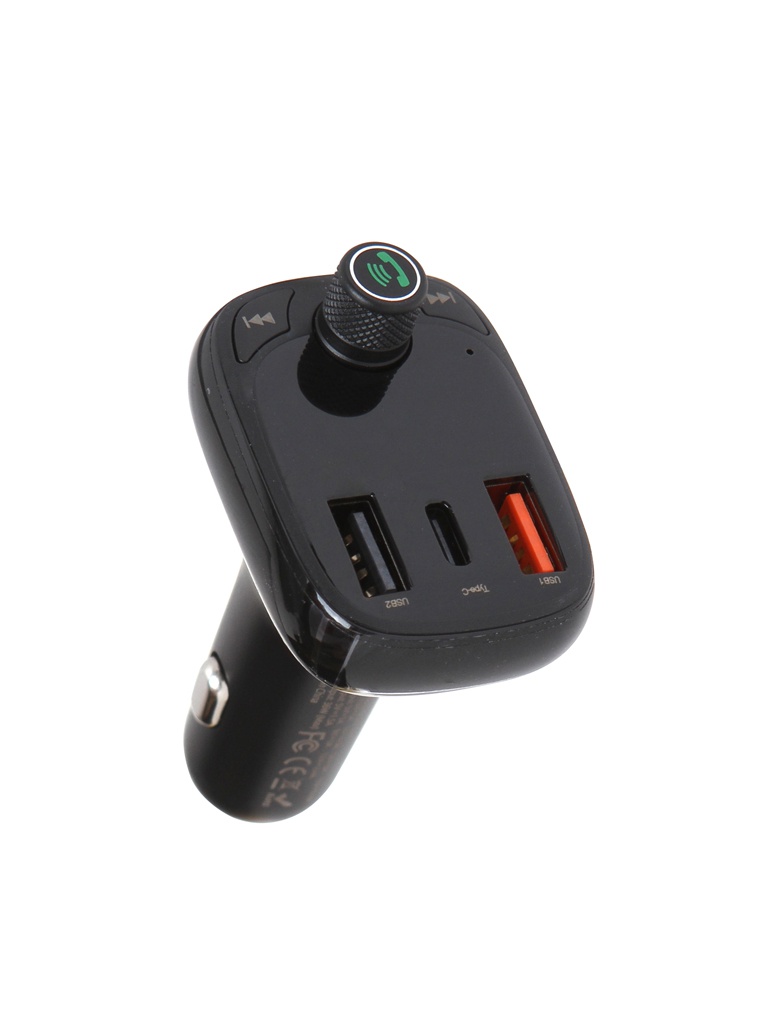 фото Зарядное устройство baseus t typed wireless mp3 charger with car holder black cctm-b01
