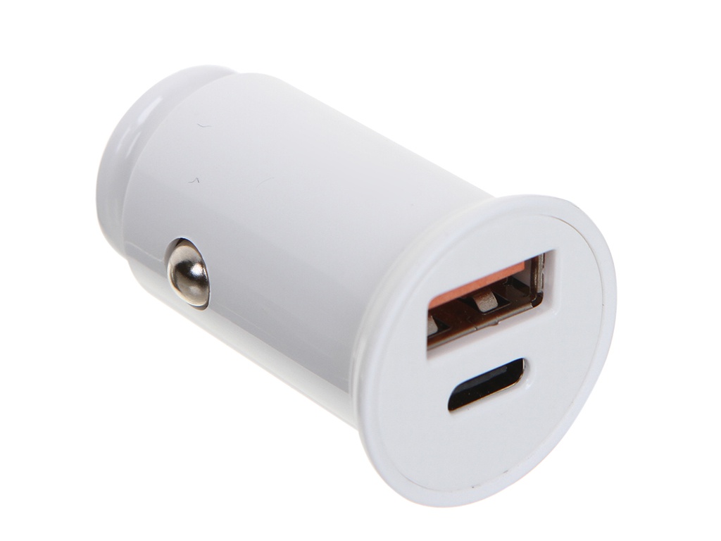 

Зарядное устройство Baseus Circular Plastic A+C 30W PPS Car Charger White CCALL-YS02, Circular Plastic