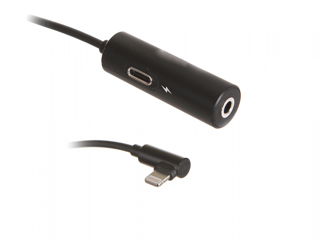 фото Аксессуар Baseus L42 Lightning Male - 3.5mm+Lightning Female Adapter Black CALL42-01