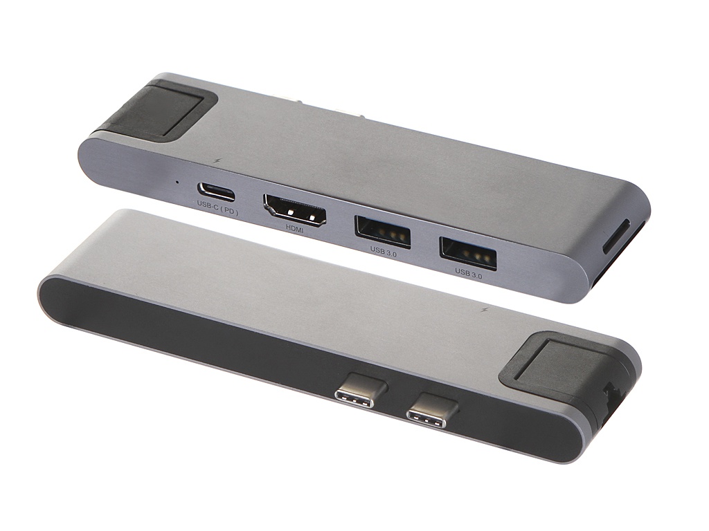 цена Хаб USB Baseus Thunderbolt C / Pro Grey CAHUB-L0G