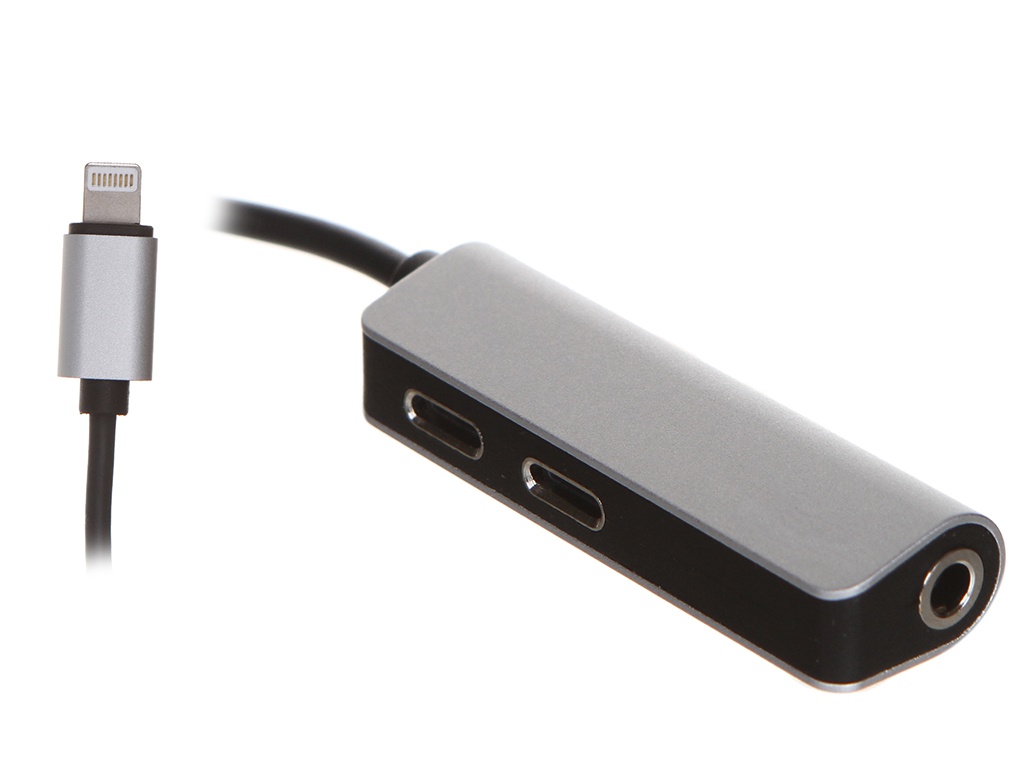 

Аксессуар Baseus L52 3in1 Lightning Male - Dual Lightning / 3.5mm Female Adapter Silver-Black CALL52-S1, L52